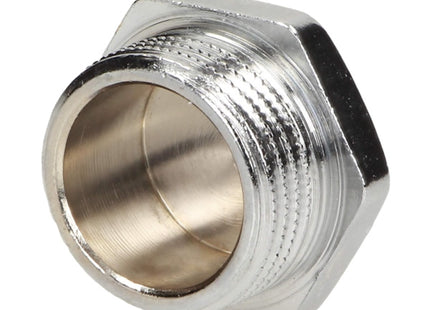 IDRO-BRIC TAPPO MASCHIO IN OTTONE CROMATO LUCIDO DA 1/2"