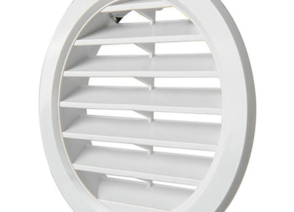 LA VENTILAZIONE GRIGLIA IN ABS TONDA DA INCASSO CON RETE D.MM120 BIANCO
