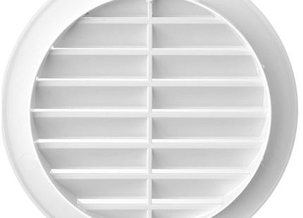 LA VENTILAZIONE GRIGLIA IN ABS TONDA DA INCASSO CON RETE D.MM150 BIANCO
