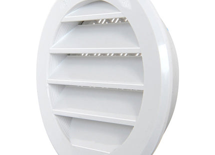 LA VENTILAZIONE GRIGLIA IN ABS TONDA DA INCASSO CON RETE D.MM 96 BIANCO