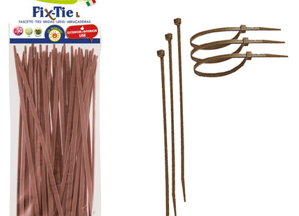 TENAX FASCETTE MULTIUSO ART. FIX-TIE L MM200X4,8 COLORE MARRONE PZ50