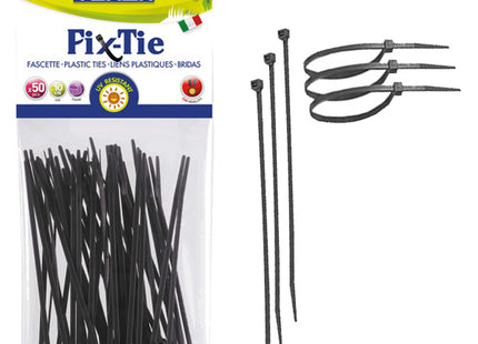 TENAX FASCETTE MULTIUSO ART. FIX-TIE S MM100X2,5 COLORE NERO PZ50