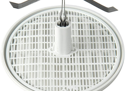 LA VENTILAZIONE GRIGLIA IN ABS TONDA CON MOLLE D.MM106 BIANCO