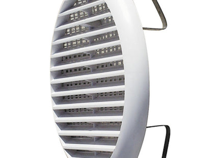 LA VENTILAZIONE GRIGLIA IN ABS TONDA CON MOLLE D.MM155 BIANCO