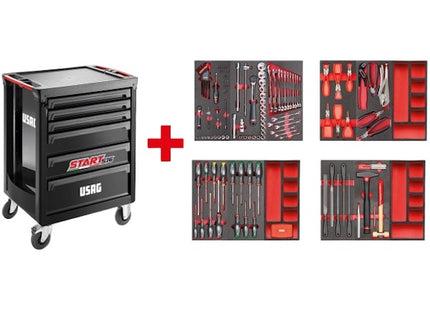 USAG  516 ST6NMM CARRELLO START ASSORTIMENTO MANUTENZIONE NERO