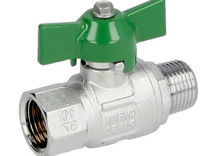 GT COMIS ART 388 VALVOLA A SFERA PER ACQUA IN OTTONE FARFALLA M/F 1/4"