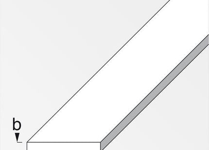 ALFER BARRA PIATTA ALLUMINIO ANODIZZATO EFFETTO INOX MM15X2 MT1