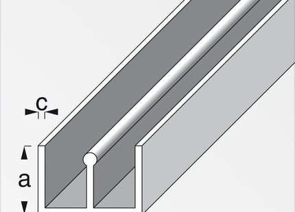 ALFER PROFILO GUIDA PVC BIANCO MM10X6X1 MT1
