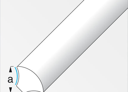 ALFER PROFILO A QUADRANTE ADESIVO PVC BIANCO MM14 MT1