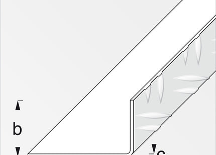 ALFER ANGOLARE LATI DISUGUALI STRIATO ALLUMINIO NATURALE MM53,6x29,5 MT1
