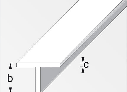ALFER PROFILO A T ACCIAIO LAMINATO MM20X20X3 MT1
