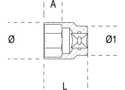 BETA   910A CHIAVE A BUSSOLA A MANO 3/8" ESAGONALE MM 6