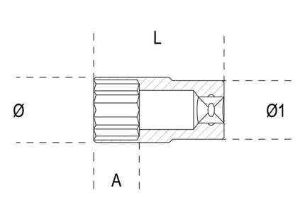BETA   910AL CHIAVE A BUSSOLA A MANO 3/8" ESAGONALE LUNGA MM14