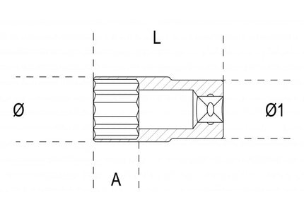 BETA   920BL CHIAVE A BUSSOLA A MANO 1/2" POLIGONALE LUNGA MM15