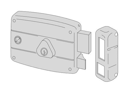 CISA SERRATURA DA APPLICARE SENZA ALETTA DI FISSAGGIO ENTRATA MM60 DX