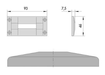 CISA CONTROPIASTRA IN NYLON MM.46X 93