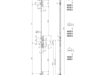 CISA SERRATURA DA INFILARE MULTIPUNTO ENTRATA MM35 AMBIDESTRA