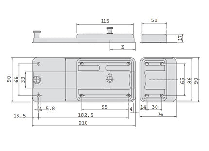 CISA FERROGLIETTO DA APPLICARE A 6 MANDATE  ENTRATA MM60 DX