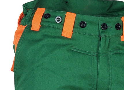 COFRA PANTALONE CHAIN STOP ANTITAGLIO DA BOSCAIOLO VERDE/ARANCIO TG.XL