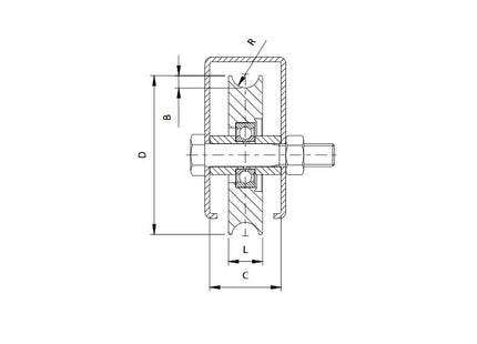COMUNELLO RUOTA GOLA AD O ART.310-200 ZINCATA