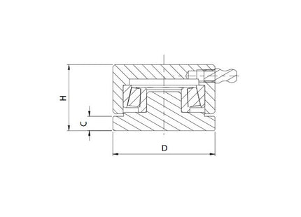 COMUNELLO CARDINE INFERIORE CON CUSCINETTO REGGISPINTA ART.87G D.MM70