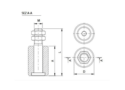 COMUNELLO OLIVA IN NYLON ART.230- 41 D.MM41 M16