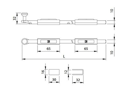 COMUNELLO CATENACCIO PUNTA TONDA D.MM10 ZINCATO ART.712-500