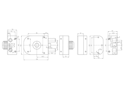 CR SERRATURA A POMPA POMOLO INTERNO 3 CATENACCI ENTRATA MM60 DX