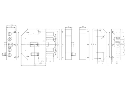 CR SERRATURA APPLICARE DOPPIA MAPPA MM164X130 ENTRATA MM60 4 MANDATE SX