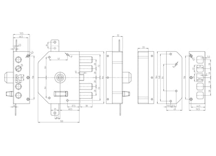 CR SERRATURA A POMPA POMOLO TRIPLICE CON SCROCCO ENTRATA MM60 SX