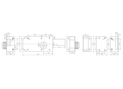 CR SERRATURA A POMPA POMOLO INTERNO ENTRATA MM60 SX*