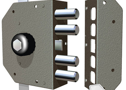 CR SERRATURA A POMPA POMOLO TRIPLICE CON SCROCCO ENTRATA MM60 SX*