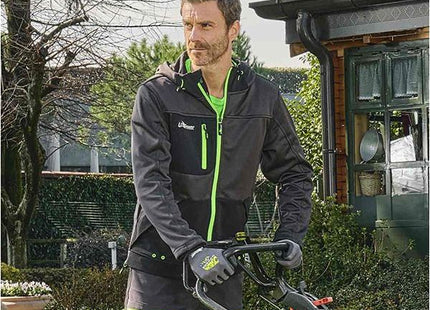 U-POWER FELPA IN TESSUTO CON ZIP GALAXY COLORE ASPHALT GREY/GREEN TG.M