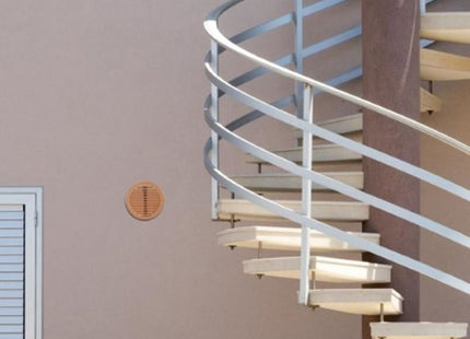 LA VENTILAZIONE GRIGLIA RAME TONDA CON MOLLE D.MM150