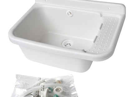 LA VENTILAZIONE LAVELLO IN PLASTICA MM600X400X280 COMPLETO DI SIFONE