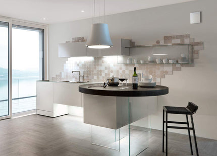 LA VENTILAZIONE GRIGLIA IN ABS ESTETICA CON MOLLE MM166X166 BIANCO