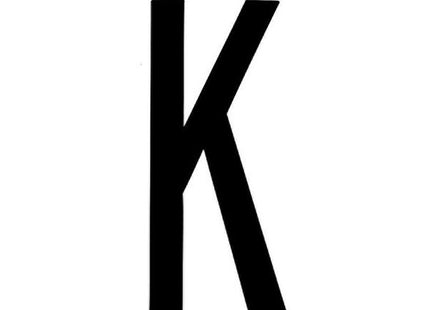 LAMPA CARATTERI ALFABETICI ADESIVI PER TARGHE MM35X80 LETTERA K