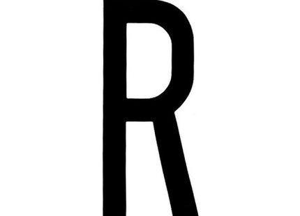 LAMPA CARATTERI ALFABETICI ADESIVI PER TARGHE MM35X80 LETTERA R