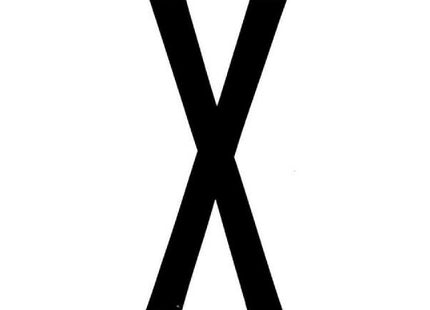 LAMPA CARATTERI ALFABETICI ADESIVI PER TARGHE MM35X80 LETTERA X