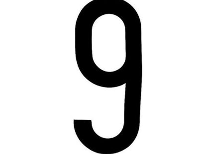 LAMPA CARATTERI NUMERICI ADESIVI PER TARGHE MM35X80 NUMERO 9