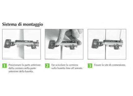 METAL STYLE CERNIERA MS SLIDE-ON 110° D.40MM PER ANTE IN LEGNO COLLO  0*