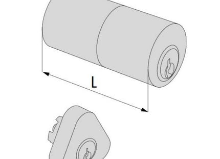 CISA COPPIA CILINDRI DA APPLICARE ESTERNO A TUBO DA MM50