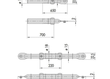 CISA SERIE COMPLETA ASTE CATENACCIO DA 4 ART.06417 E 1 ART.06419*