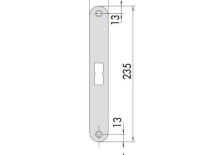 CISA CONTROPIASTRA IN ACCIAIO ZINCATO PER PORTE TAGLIAFUOCO