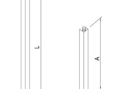CISA COPPIA ASTE VERTICALI PER MANIGLIONI TOUCH-BAR E NEW EUROPA*