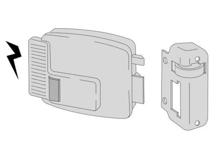 CISA ELETTROSERRATURA DA APPLICARE CON PULSANTE INTERNO ENTRATA MM60 SX