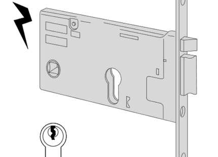 CISA ELETTROSERRATURA DA INFILARE PER FASCE H.MM77 ENTRATA MM70 AMBIDX