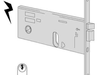 CISA ELETTROSERRATURA DA INFILARE PER FASCE H.MM64 ENTRATA MM80 AMBIDX
