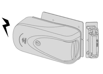 CISA ELETTROSERRATURA DA APPLICARE ELETTRIKA CON PIASTRA AMBIDESTRA