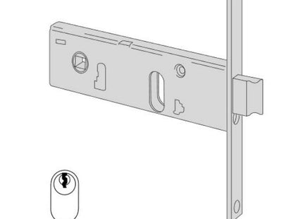 CISA SERRATURA DA INFILARE PER FASCE H.MM44 ENTRATA MM60 AMBIDESTRA